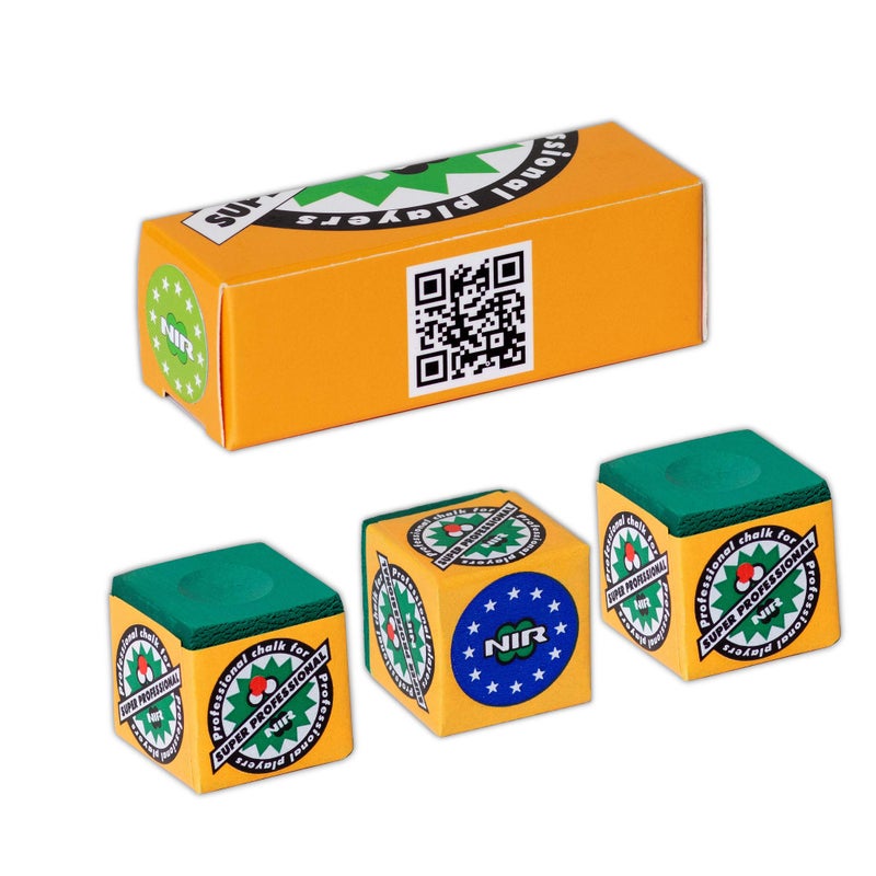 Longoni 3 pcs of Longoni NIR Super Professional Pool cue Billiard Chalk - Green - Image 2